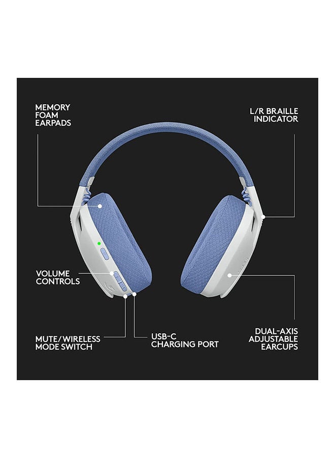 Logitech G435 LIGHTSPEED & Bluetooth Wireless Gaming Headset - White