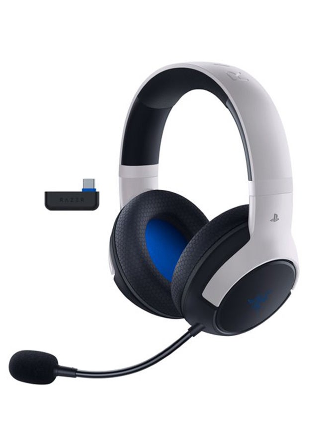 Razer Kaira HyperSpeed Wireless Gaming Headset for Playstation 5 / PS5, PS4, PC, Mobile: 50mm Drivers - HyperClear Cardioid Mic - Memory Foam Cushions - Bluetooth - 30 Hr Battery - White & Black