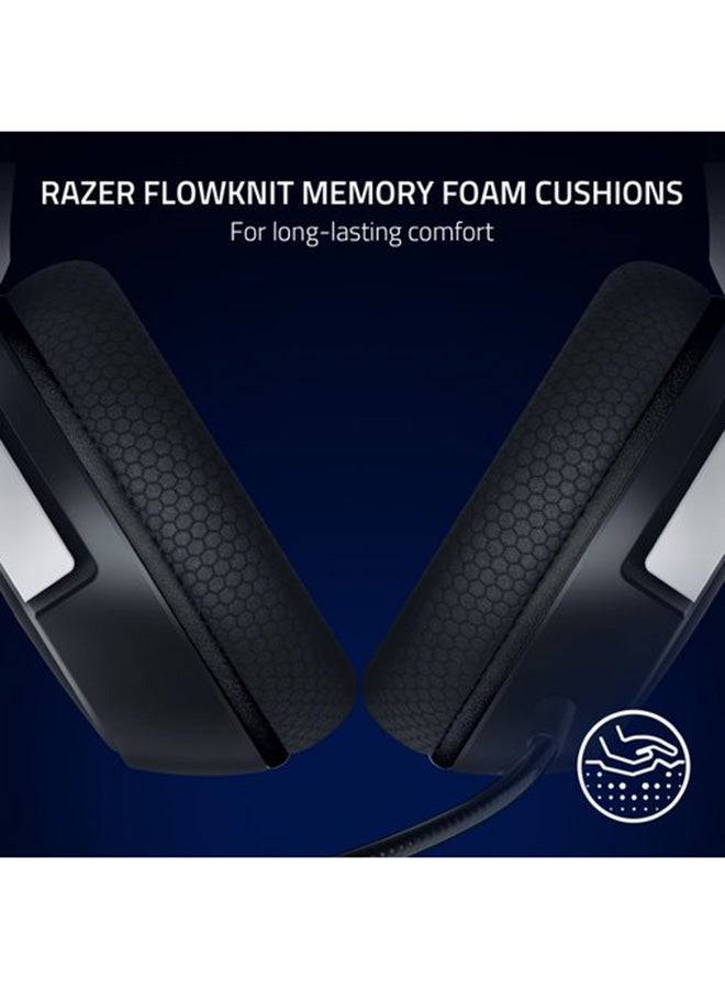 Razer Kaira HyperSpeed Wireless Gaming Headset for Playstation 5 / PS5, PS4, PC, Mobile: 50mm Drivers - HyperClear Cardioid Mic - Memory Foam Cushions - Bluetooth - 30 Hr Battery - White & Black