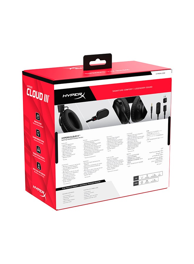 Cloud III – Wired Gaming Headset, PC, PS5, Xbox Series X|S, Angled 53mm Drivers, DTS, Memory Foam, Durable Frame, Ultra-Clear 10mm Mic, USB-C, USB-A With 3.5mm