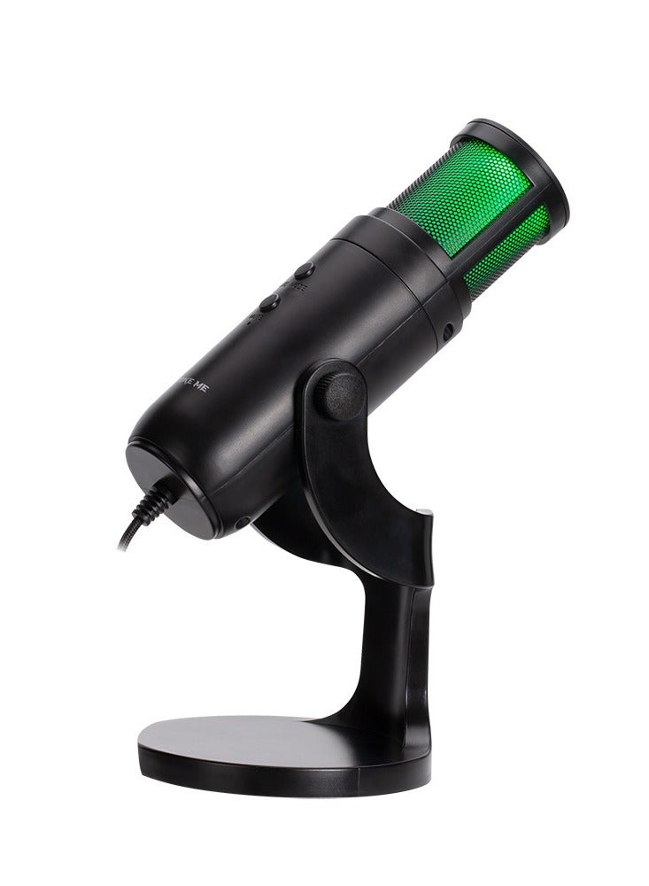 Gaming Microphone - RGB Backlight Wired Mic for Gamers and Content Creators