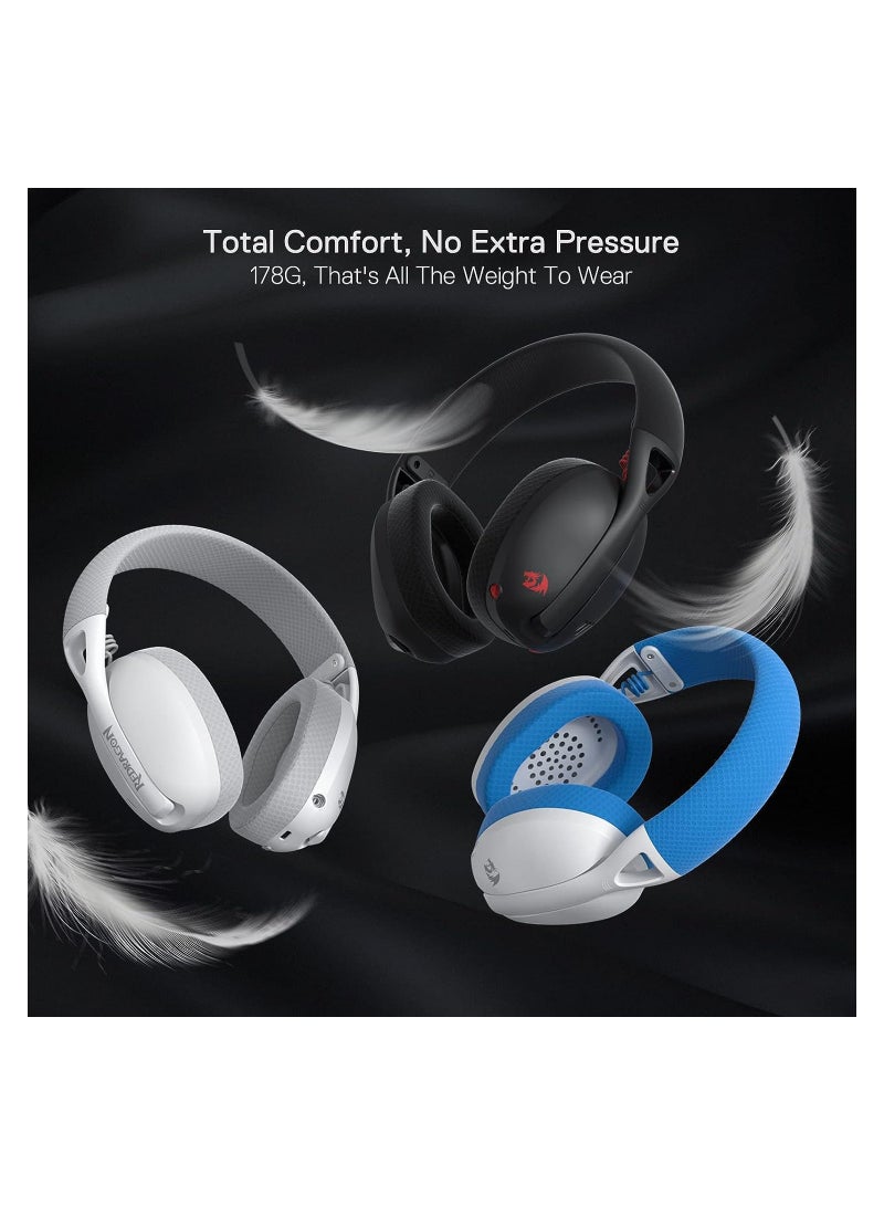 H848 IRE Pro Headphones, Tri-Mode Connection, 40mm Driver Size, 7.1 Virtual Surround, Detachable Microphone, 2.4G/BT/Wired Connectivity, Black | H848