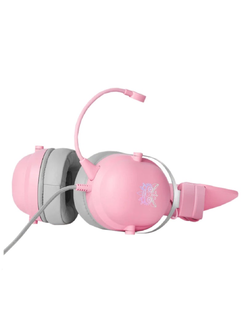 Gaming Headset With Mic Lightweight Headphones Rgb Aluminum Frame Noise Reduction Surround Sound Compatible PS4 PS5 Xbox One PC Mobile Phone
