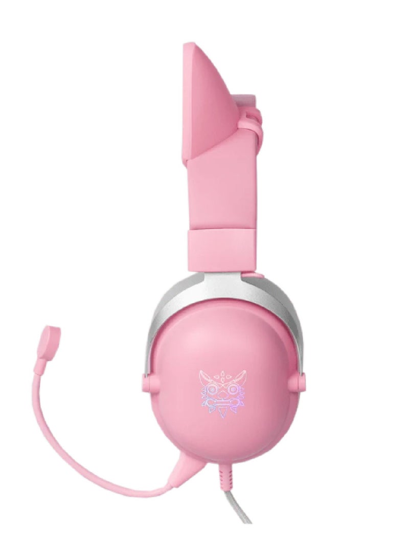 Gaming Headset With Mic Lightweight Headphones Rgb Aluminum Frame Noise Reduction Surround Sound Compatible PS4 PS5 Xbox One PC Mobile Phone