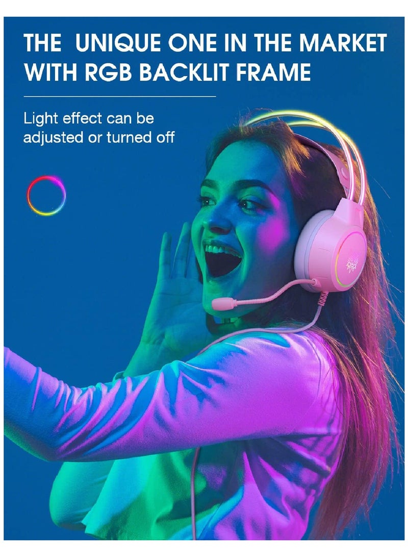 Gaming Wired Headset With Microphone For PS4 PS5 XOne XSeries NSwitch PC