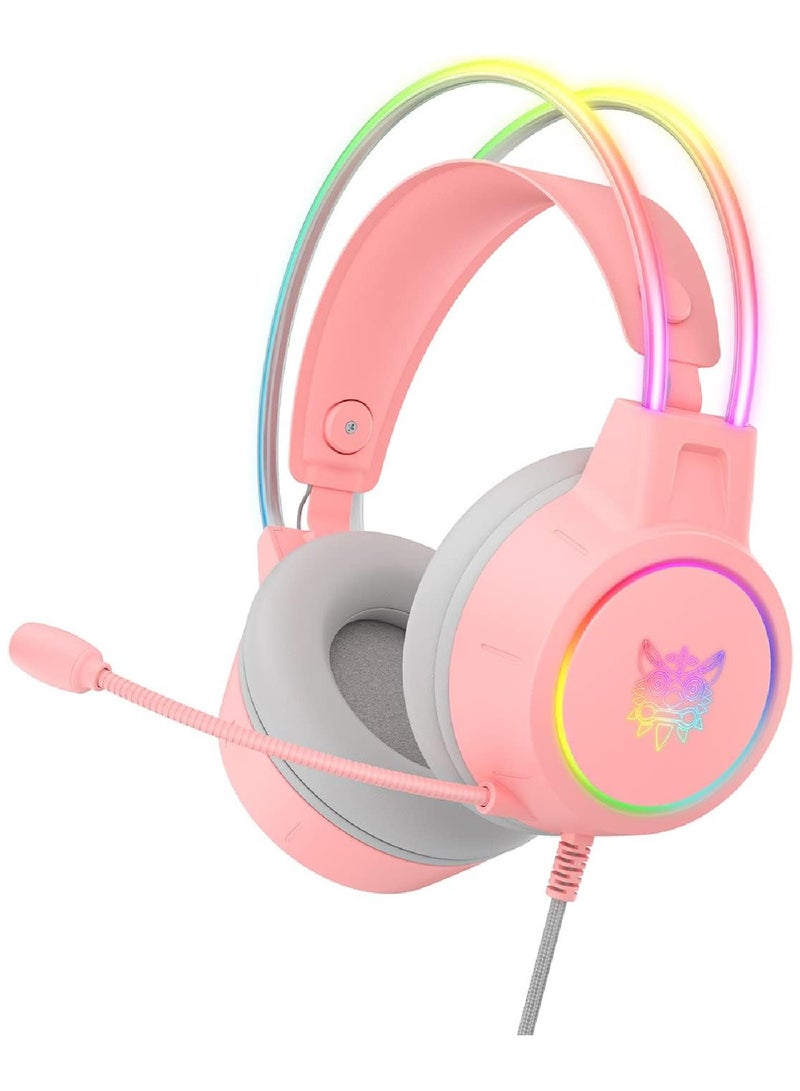 Gaming Wired Headset With Microphone For PS4 PS5 XOne XSeries NSwitch PC