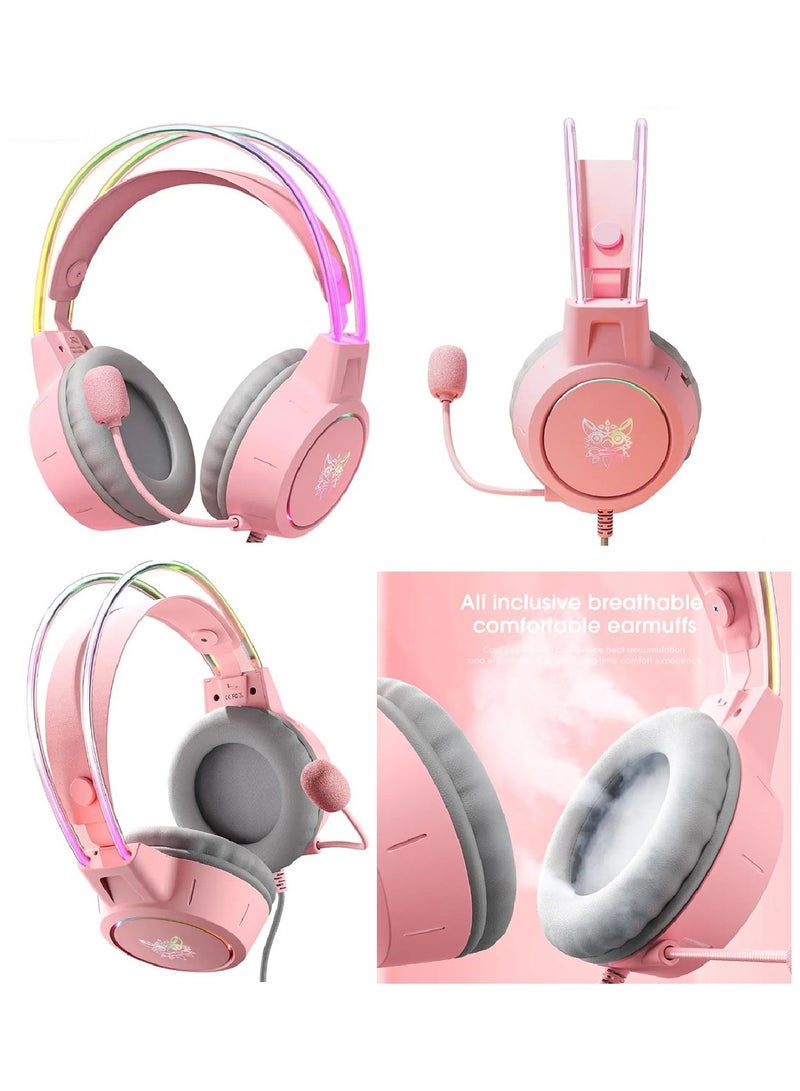 Gaming Wired Headset With Microphone For PS4 PS5 XOne XSeries NSwitch PC