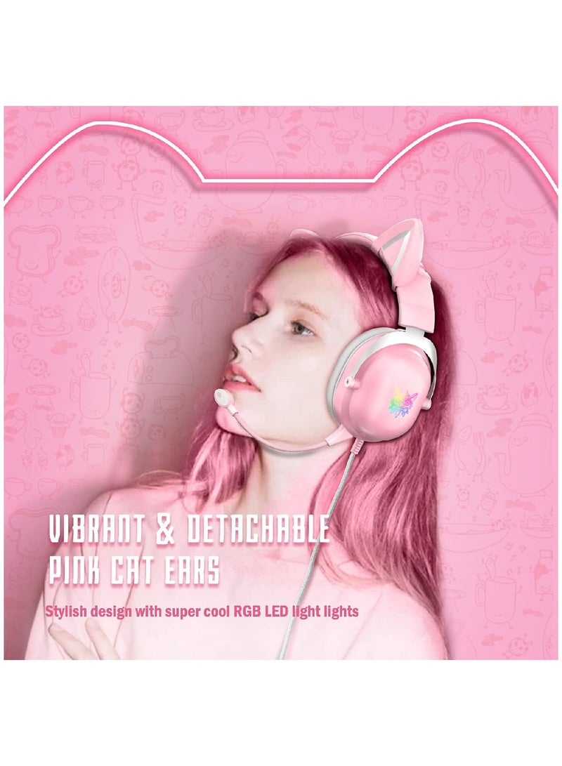 Gaming Wired Headset With Microphone For PS4 PS5 XOne XSeries NSwitch PC