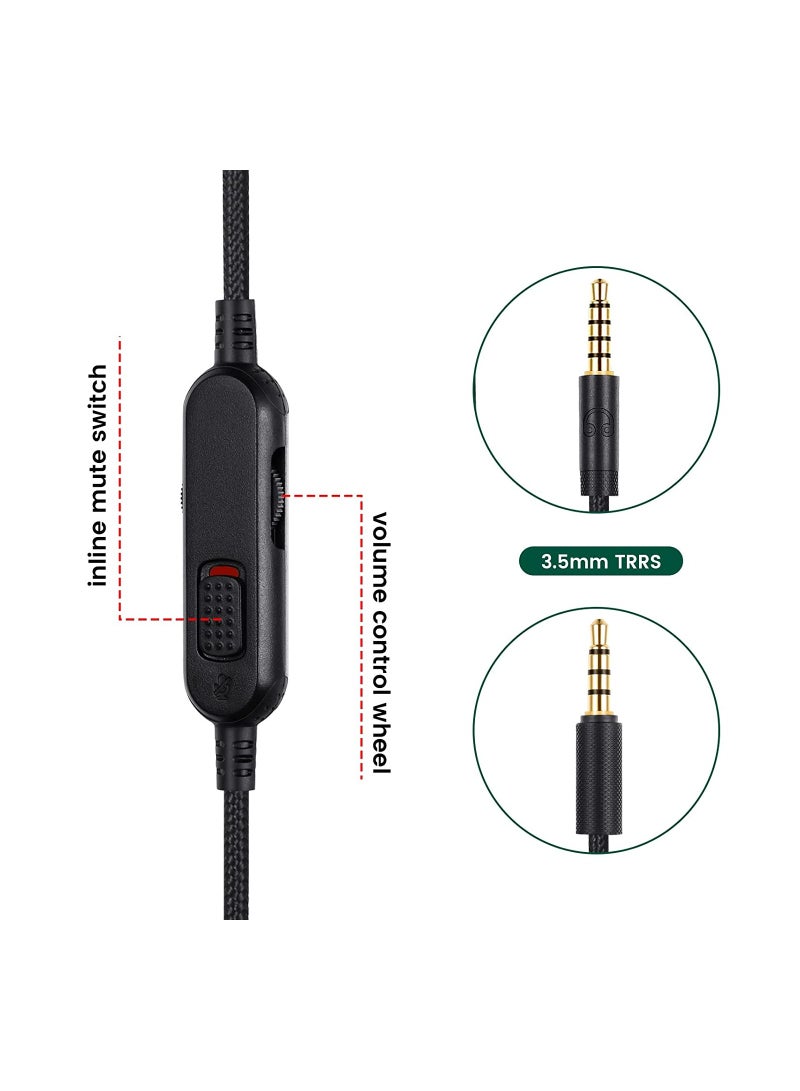 G Pro X Cord, Detachable Gaming Headset Cable Replacement for Logitech G Pro / G433 / G233, 3.5mm(1/8