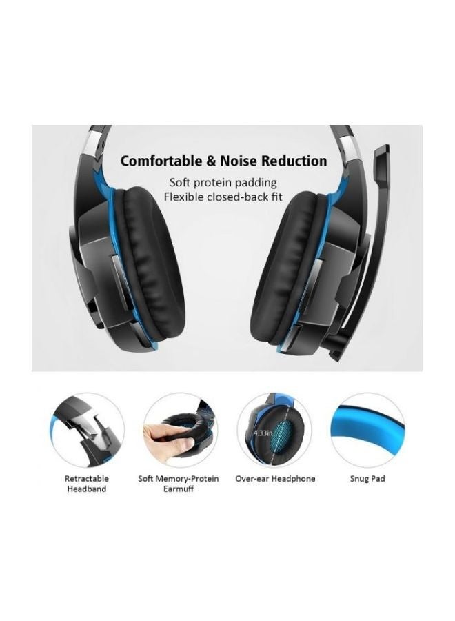Gaming Headset for PS5, PS4, PC, Xbox. One, Surround Sound Over Ear Headphones with Mic