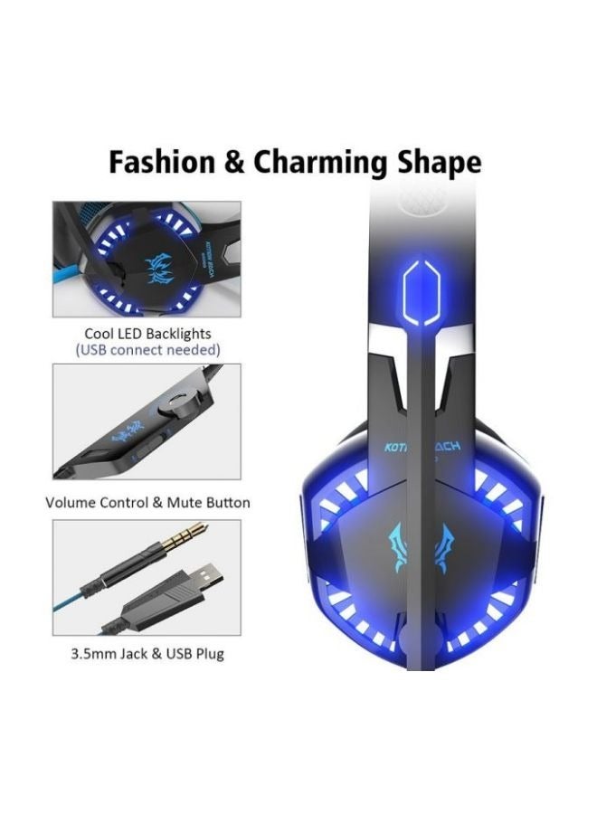 Gaming Headset for PS5, PS4, PC, Xbox. One, Surround Sound Over Ear Headphones with Mic
