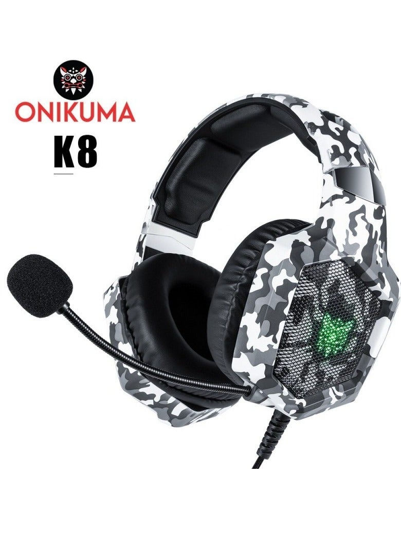 K8 Gaming Wired Headset With Microphone For PS4/PS5/ZOne/X Series/Switch/PC