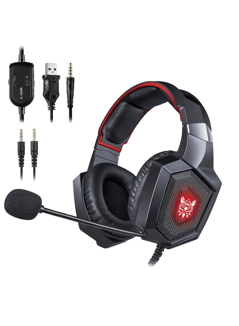 K8 Gaming Wired Headset With Microphone For PS4/PS5/ZOne/X Series/Switch/PC