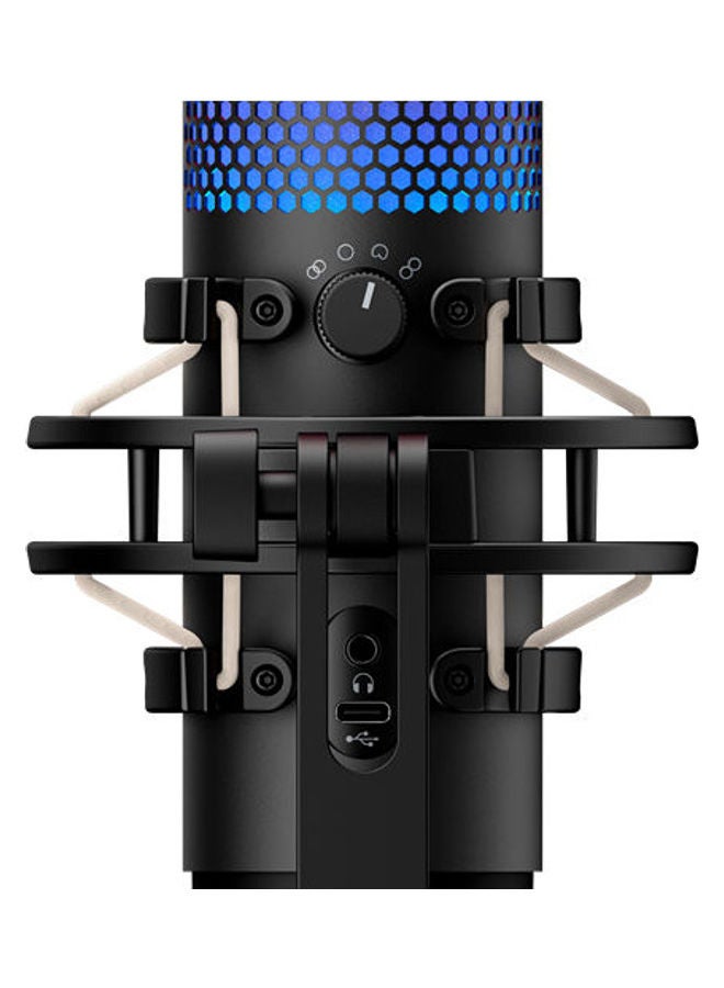 QuadCast S – RGB USB Condenser Microphone, For PC/PS5/PS4 and Mac, Anti-Vibration Shock Mount, Four Polar Patterns, Pop Filter, Stunning RGB Microphone for Streamers and Content Creators, Black | 4P5P7AA