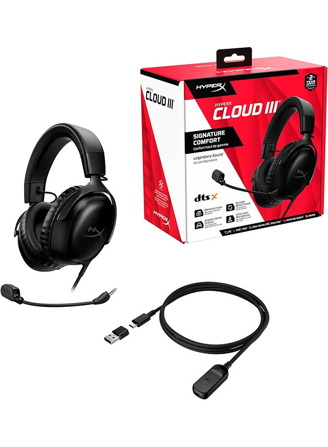 HyperX Cloud III Gaming Headset-Black PC Headset