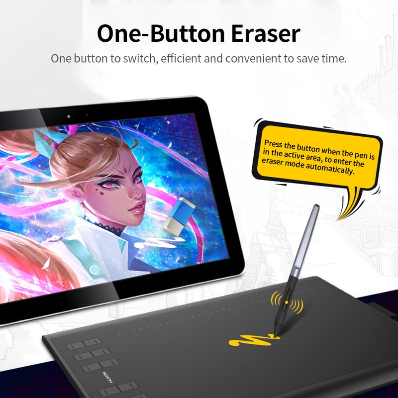 H1060P Graphic Drawing Tablet Black