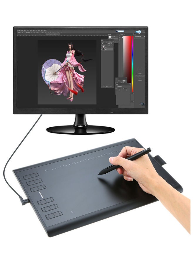 Professional Graphics Drawing Tablet Black