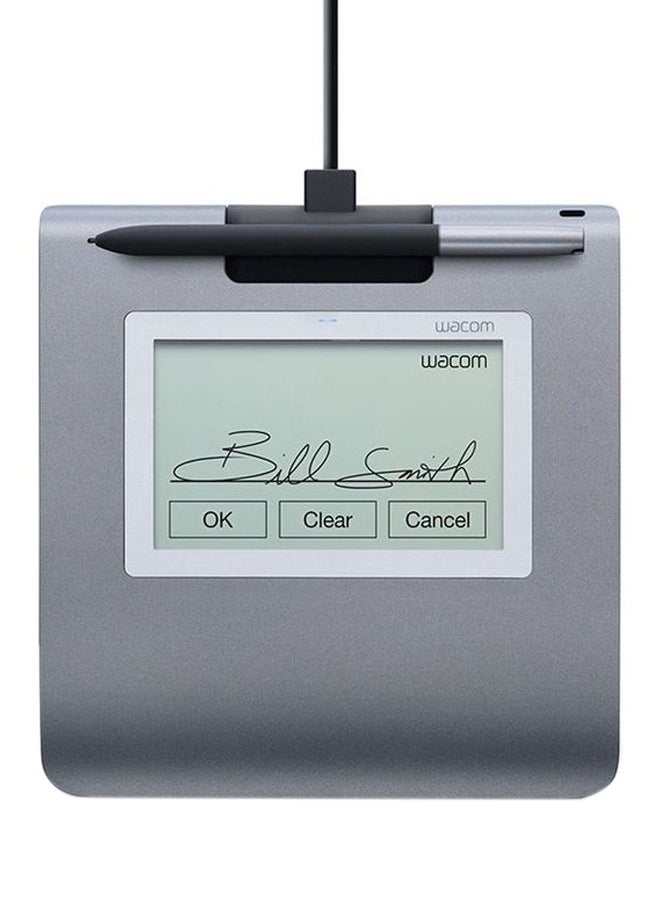 STU-430 4.5-Inch Monochrome LCD Signature Pad With A Battery-Free Stylus Grey