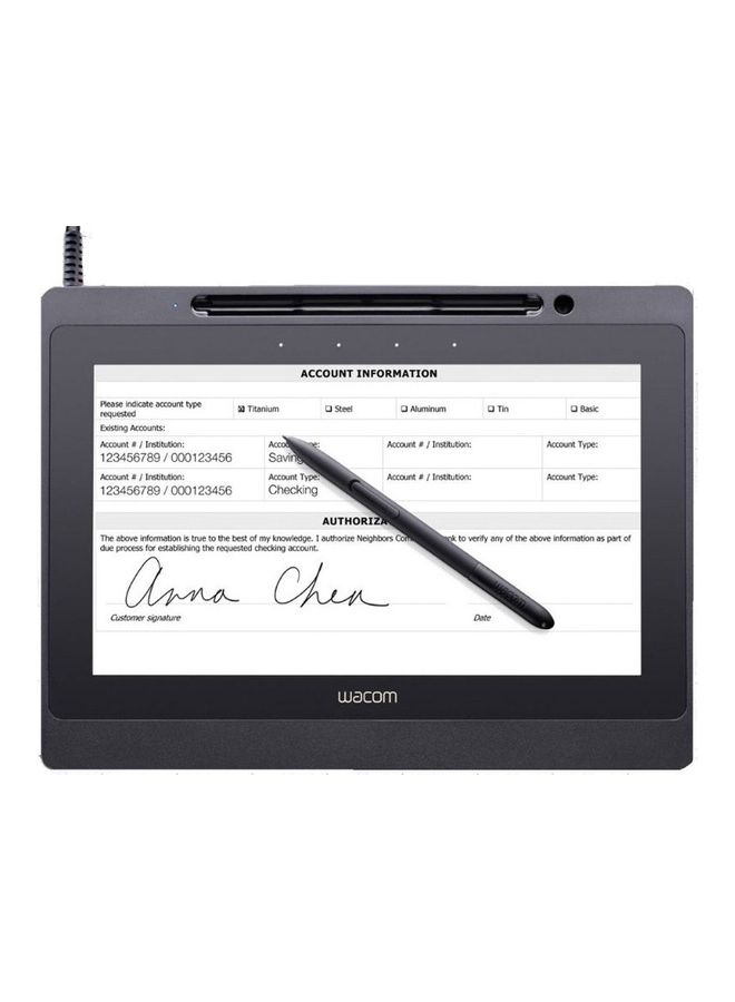 10.1-Inch Full HD Resolution Interactive Pen Display Signature Tablet With Professional Software And Remote Support Black