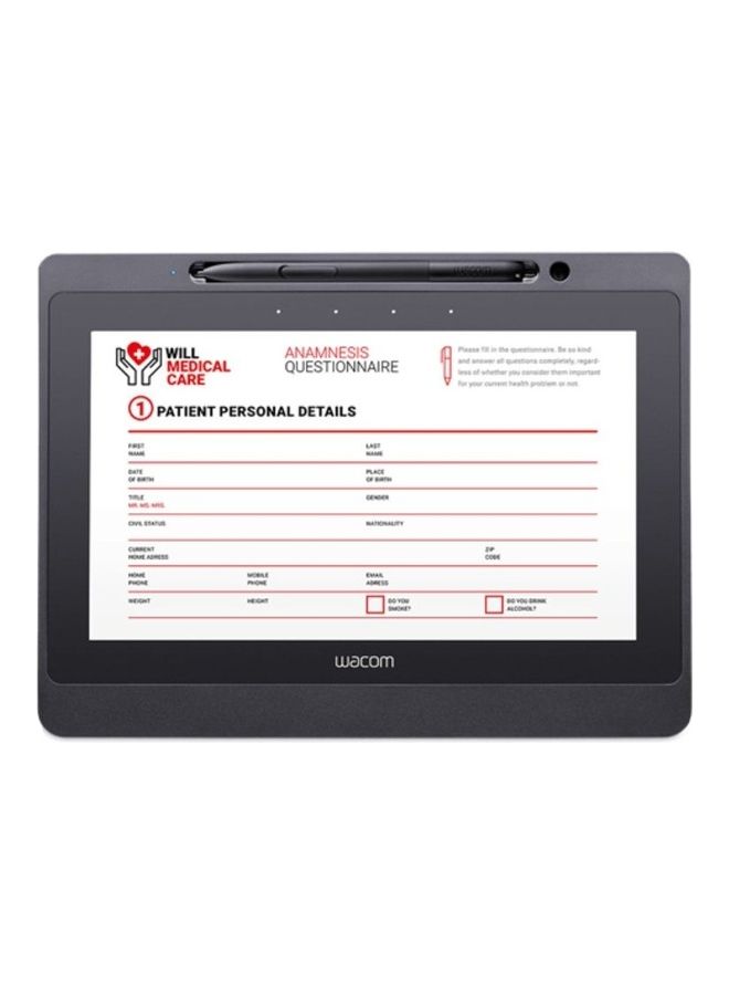 10.1-Inch Full HD Resolution Interactive Pen Display Signature Tablet With Professional Software And Remote Support Black