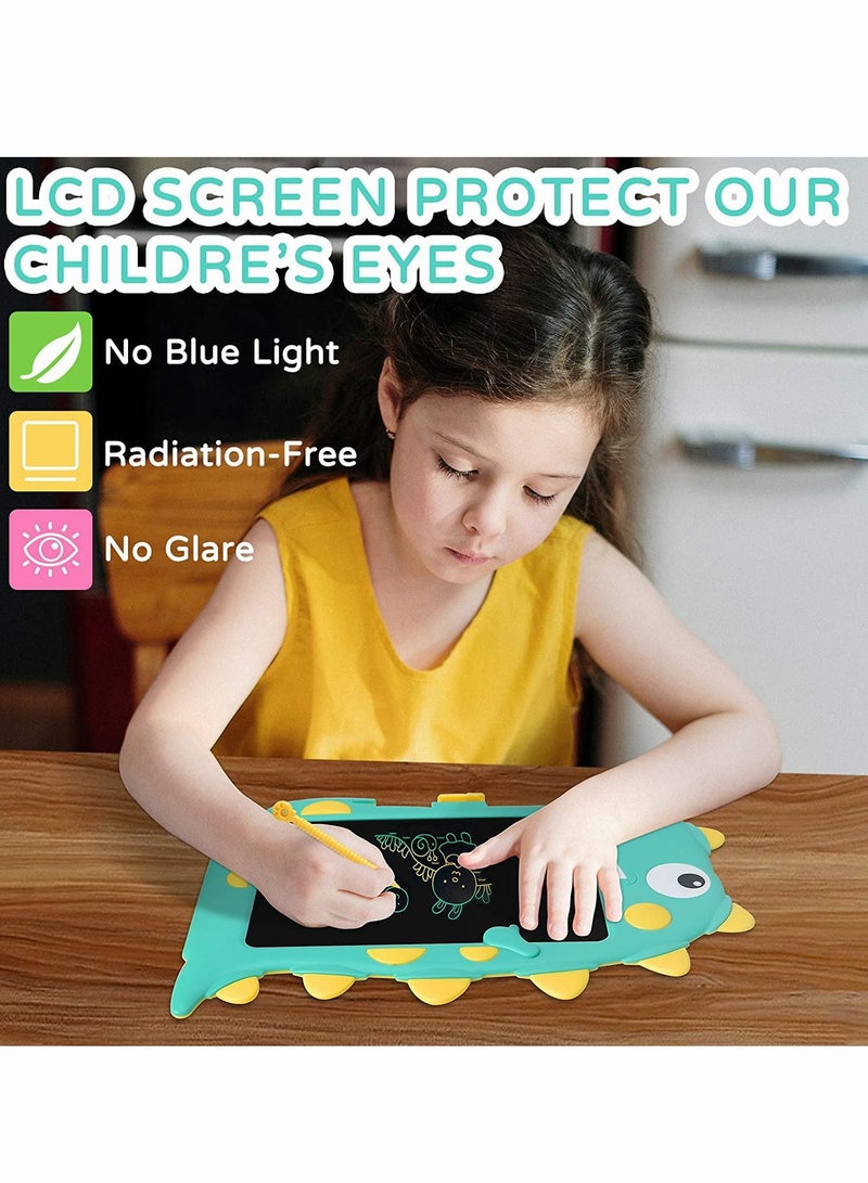 LCD Writing Tablet for Kids, Portable Electronic Drawing Board, Beauty Dinosaur Shape LCD Writing Pad, 8.5 Inch Light with Lock Function Erasable Electronic Doodle Gift for Boy Girl