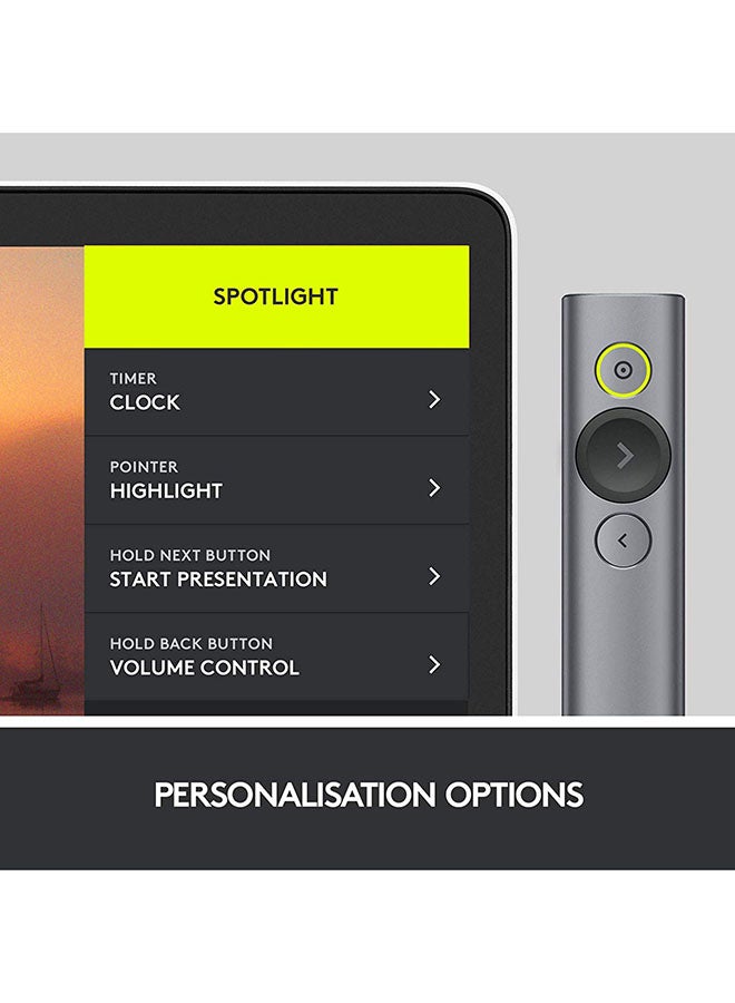 Spotlight Presentation Remote Grey