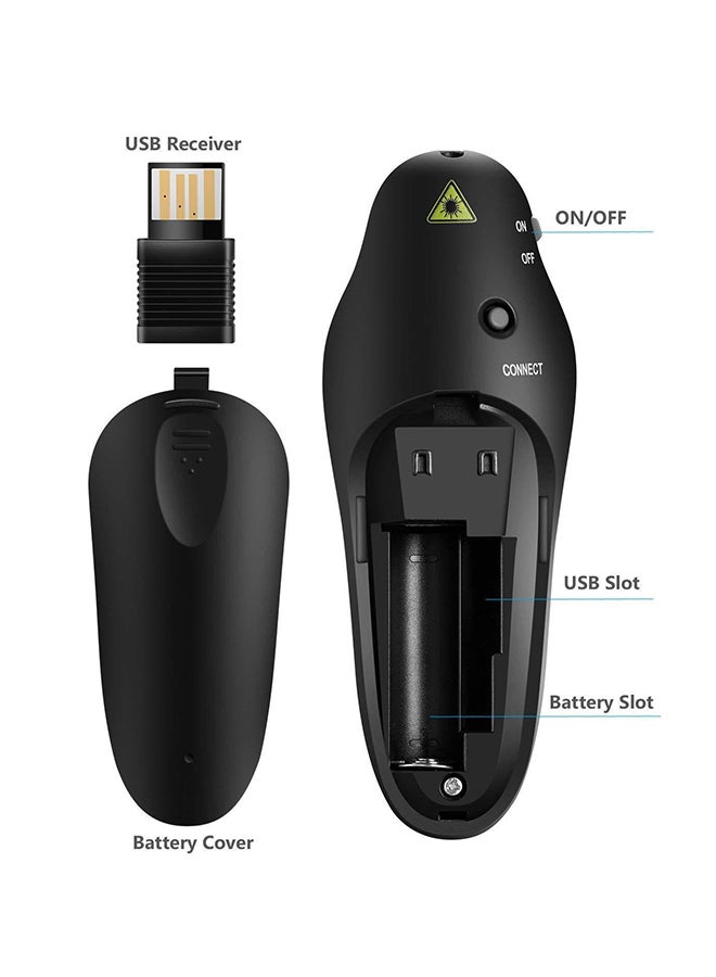 2.4Ghz Wireless Presenter Laser Pointer Pen Black/Grey