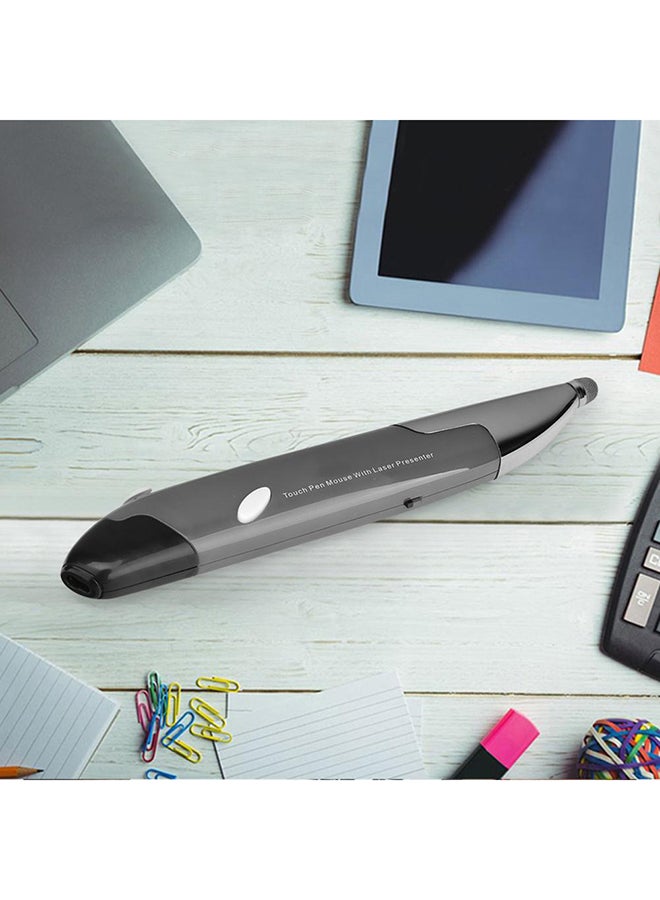 Wireless USB Optical Pen Mouse With Capacitive Touch Screen Stylus Pen Grey