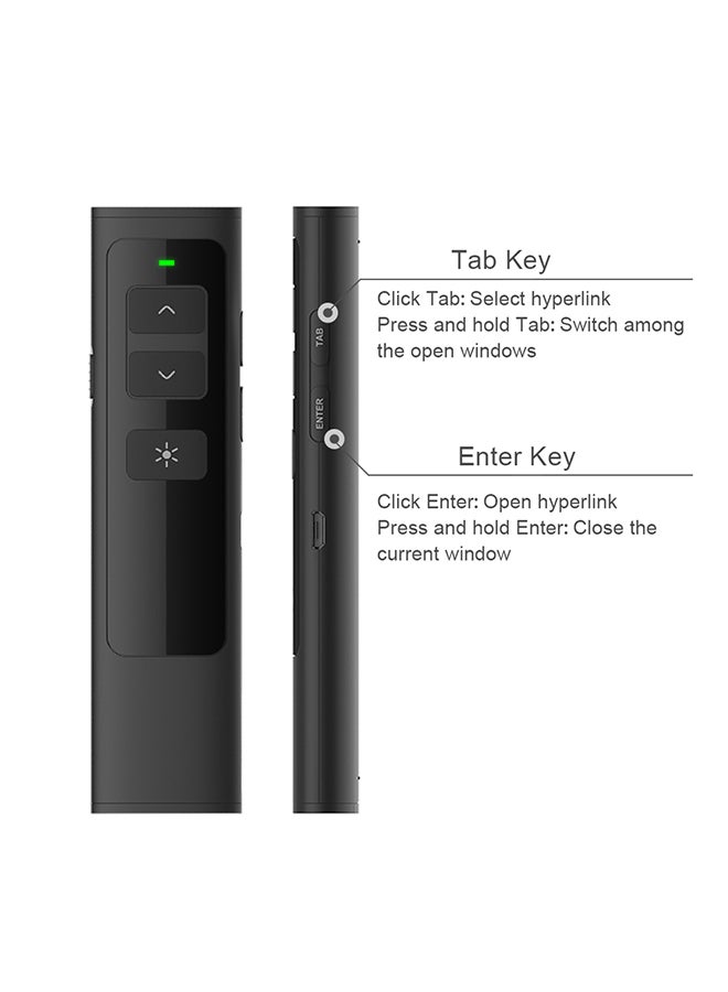 Wireless Laser Presenter Pointer Black