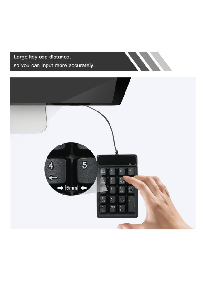 USB Wired Numeric Keypad Black