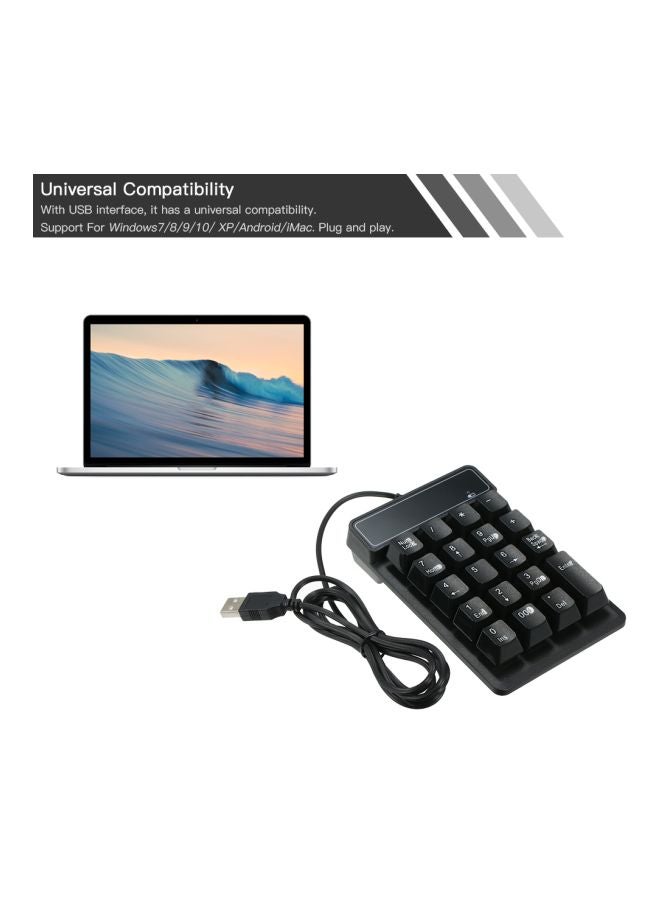 USB Wired Numeric Keypad Black