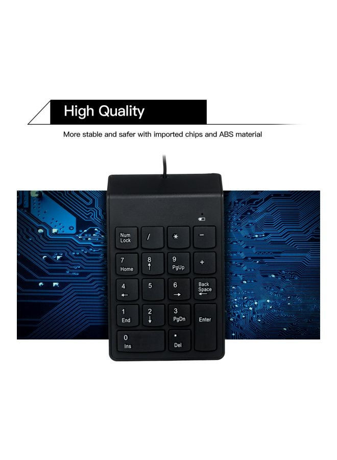 USB Wired Numeric Keypad Black