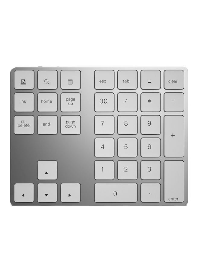 Wireless Numeric Keyboard Silver/White