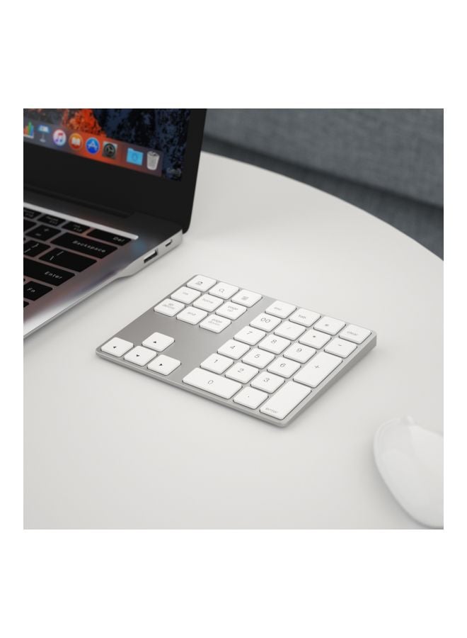 Wireless Numeric Keyboard Silver/White
