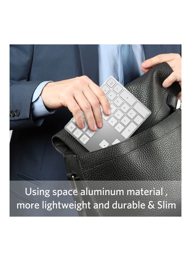 Wireless Numeric Keyboard Silver/White