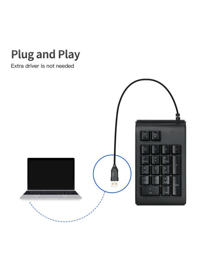 USB Wired Numeric Keypad Black