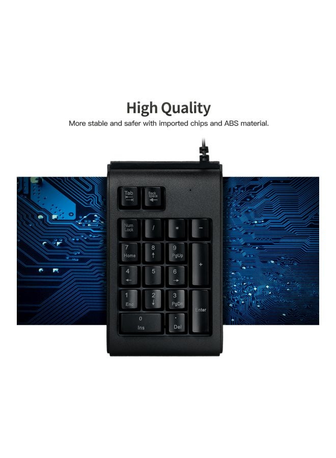 USB Wired Numeric Keypad Black