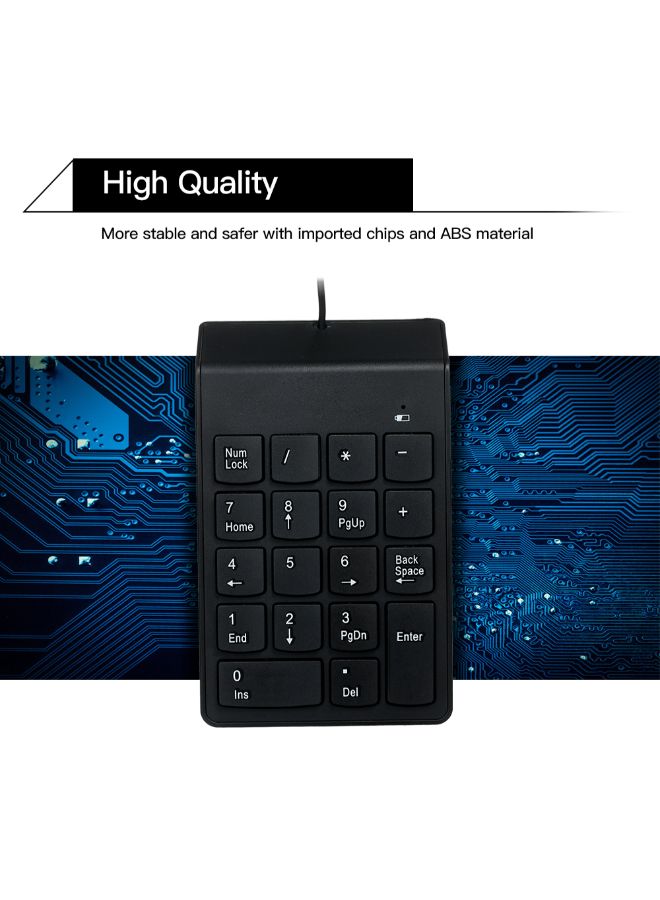 Mini Waterproof Numeric Keypad Black