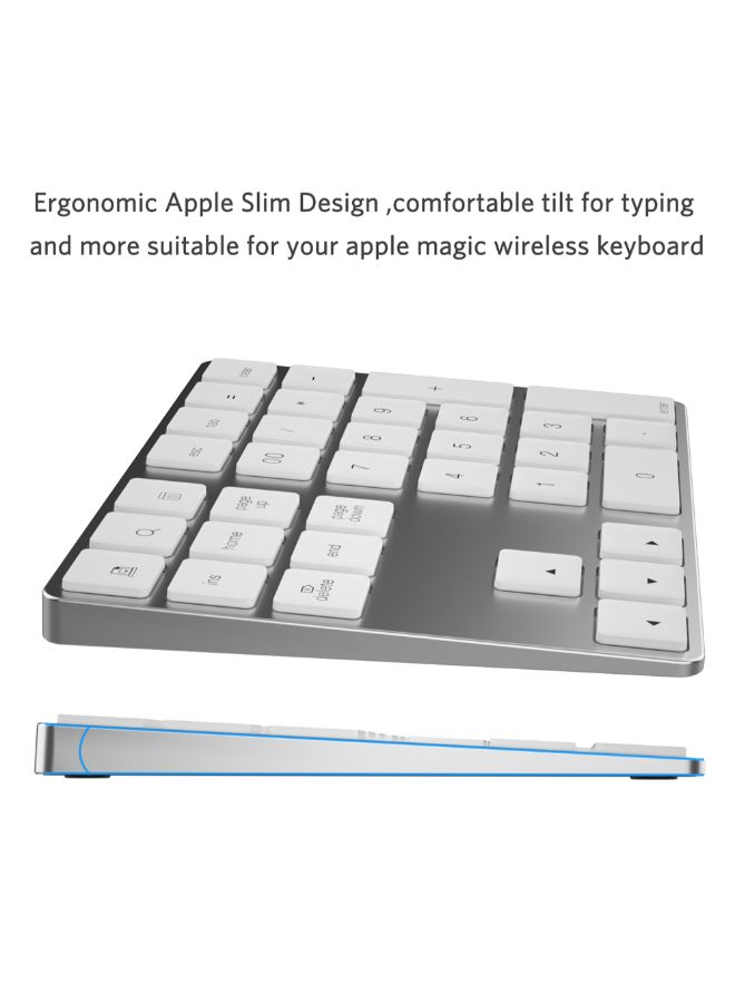 High Grade Wireless Numeric Keyboard Silver