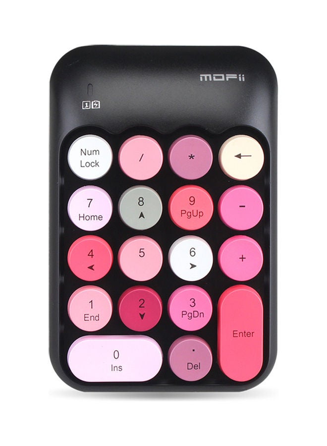 Mofii X910 2.4g Wireless Numeric Keyboard Portable 18 Keys Financial Accounting Office Green(Mix colour) Black