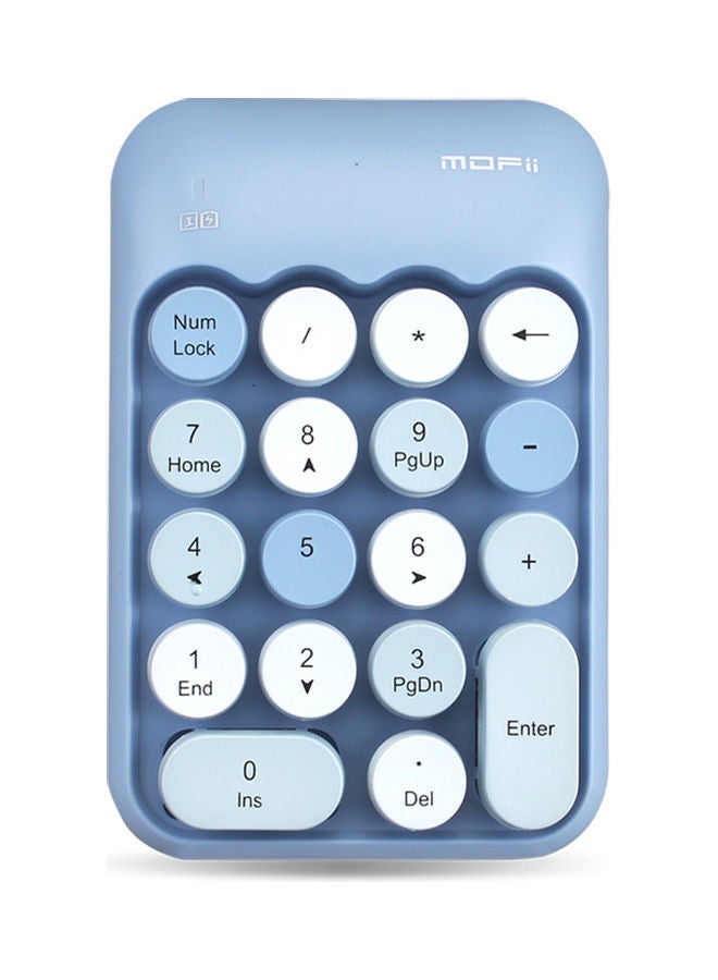 Mofii X910 2.4g Wireless Numeric Keyboard Portable 18 Keys Financial Accounting Office Green(Mix colour) Blue