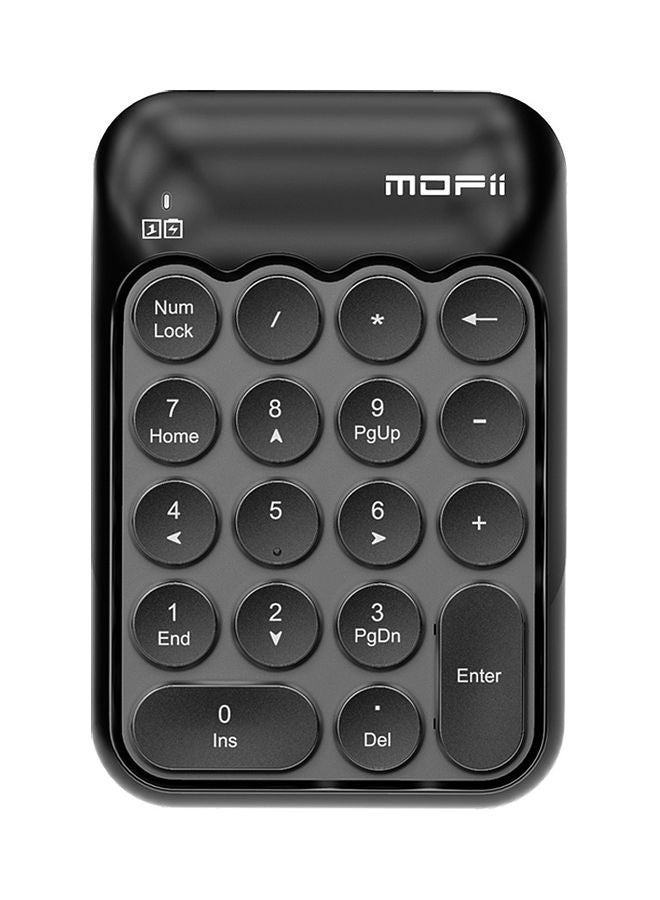 Mofii X910 2.4g Wireless Numeric Keyboard Portable 18 Keys Financial Accounting Office Green(Mix colour) Black