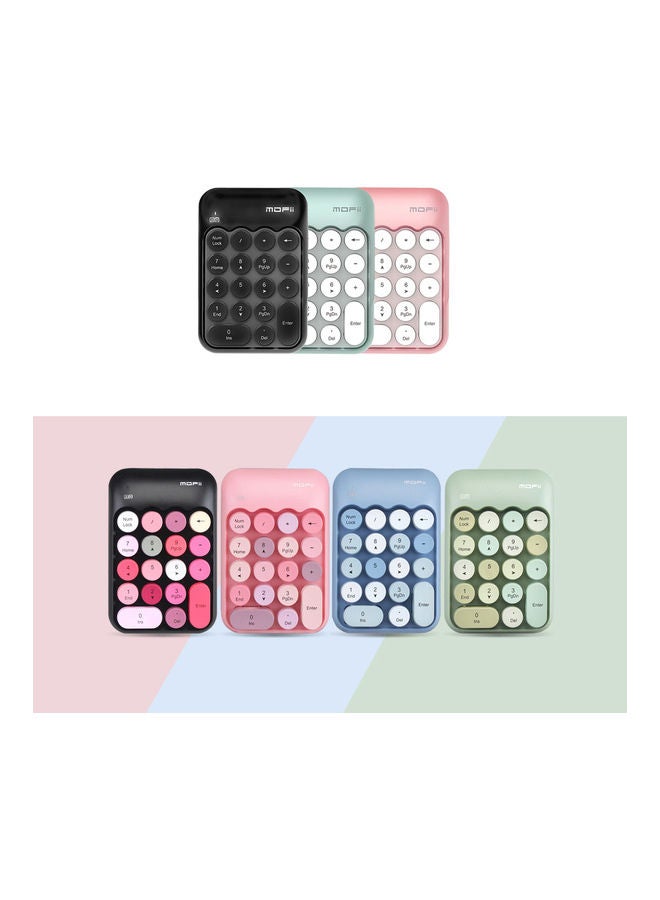 Mofii X910 2.4g Wireless Numeric Keyboard Portable 18 Keys Financial Accounting Office White & Pink