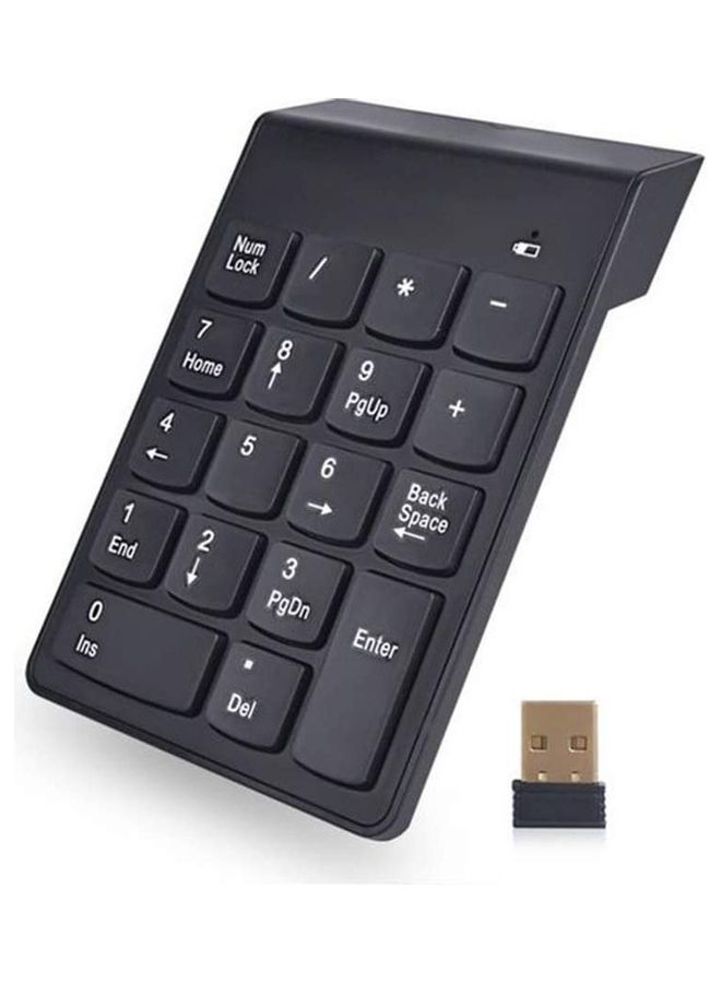 18 Keys 2.4G Wireless Numeric Keypad Black