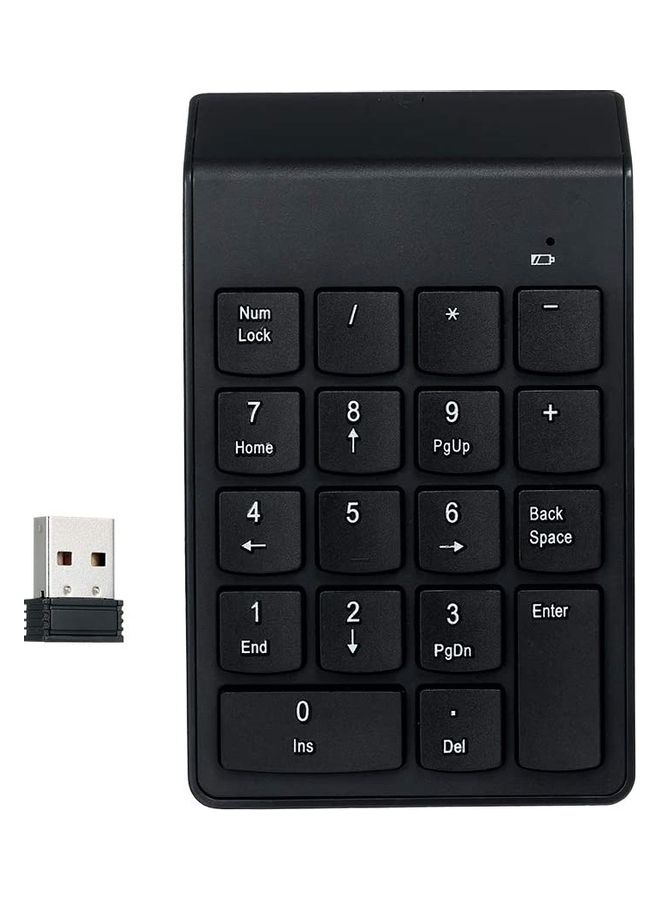 18 Keys 2.4G Wireless Mini Numeric Keypad Black