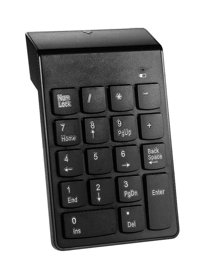 2.4G USB Numeric 18 Keys Wireless Mini Digital Keyboard Black