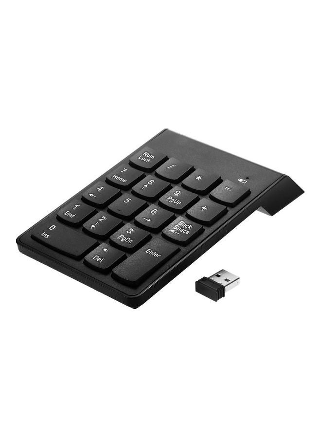 2.4G USB Numeric 18 Keys Wireless Mini Digital Keyboard Black