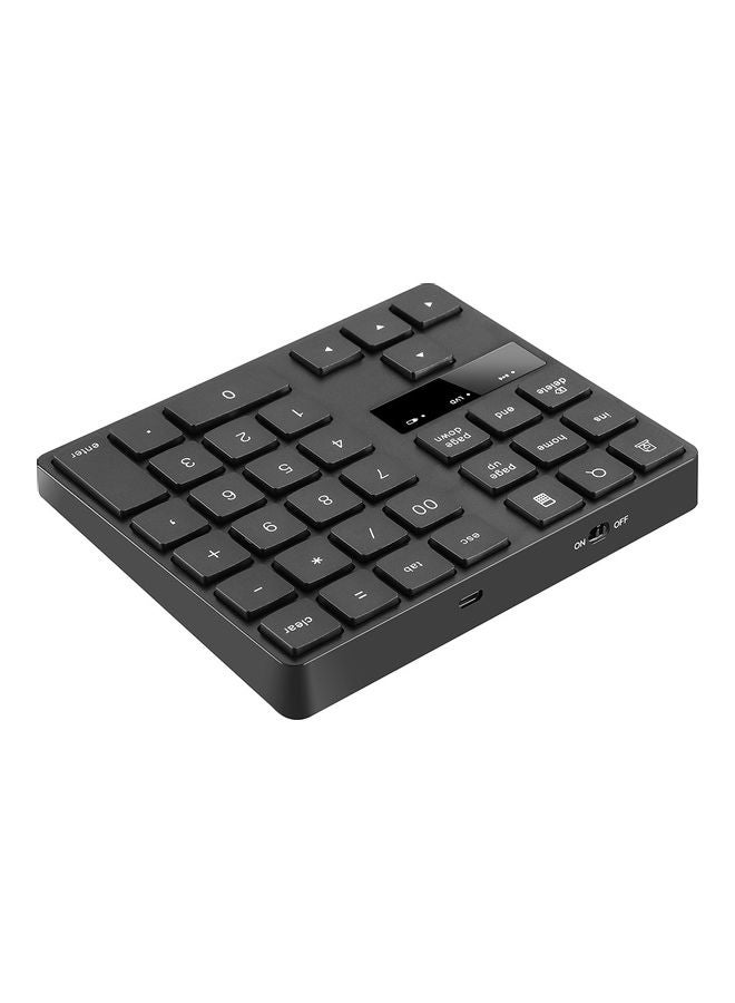 Portable Wireless Numeric Keyboard Black