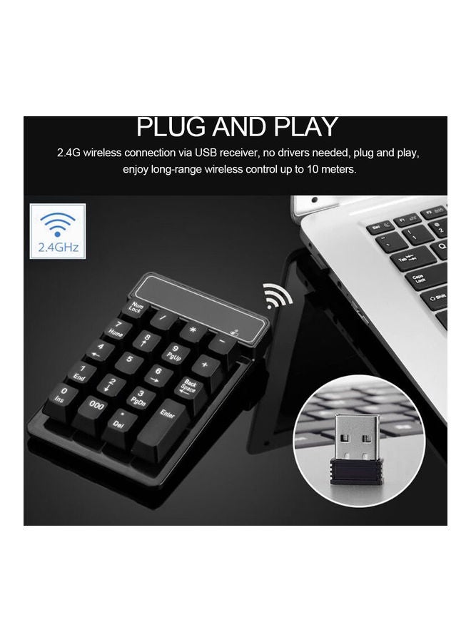 2.4Ghz Wireless Numeric Keypad Black