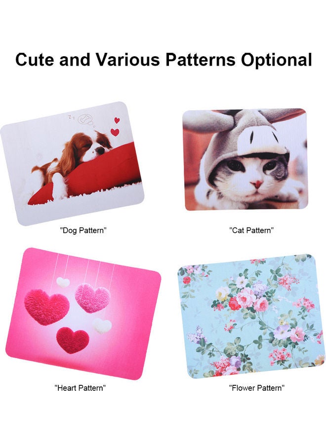 Anti-Slip Mouse Mat Rubber for Laptop Computer  Cat Pattern Multicolour